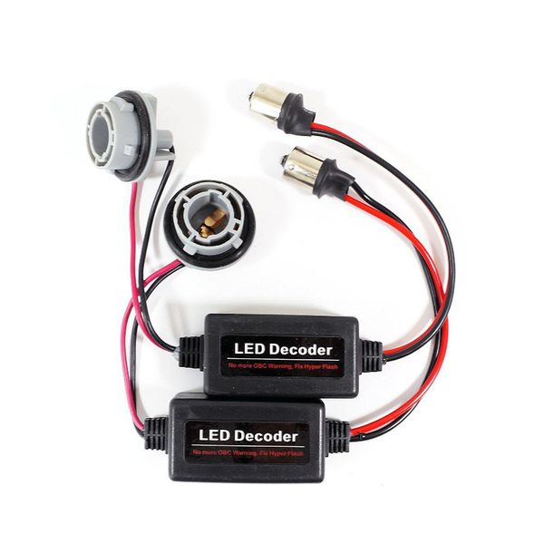 

2 pcs car led decoder 1156(ba15s) warning error canceller turn signal light