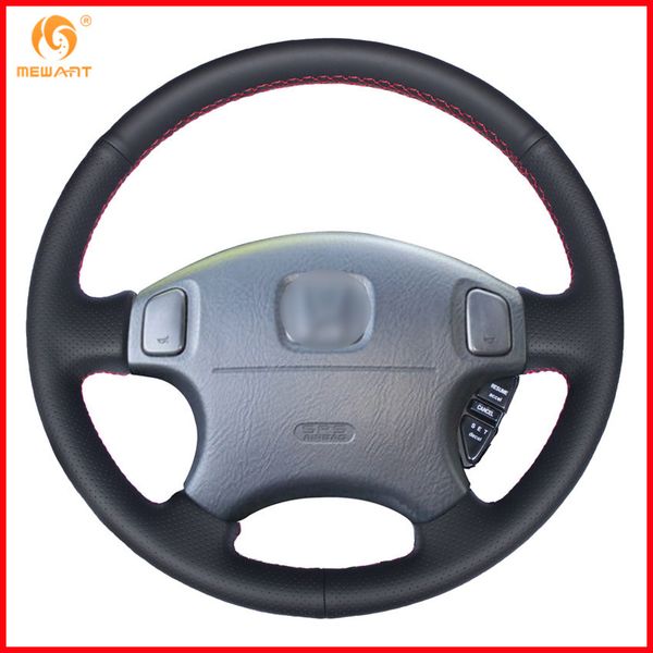 

mewant black artificial leather car steering wheel cover for for crv cr-v 1997 1998 1999 2000 2001 accord 6 1998-2003