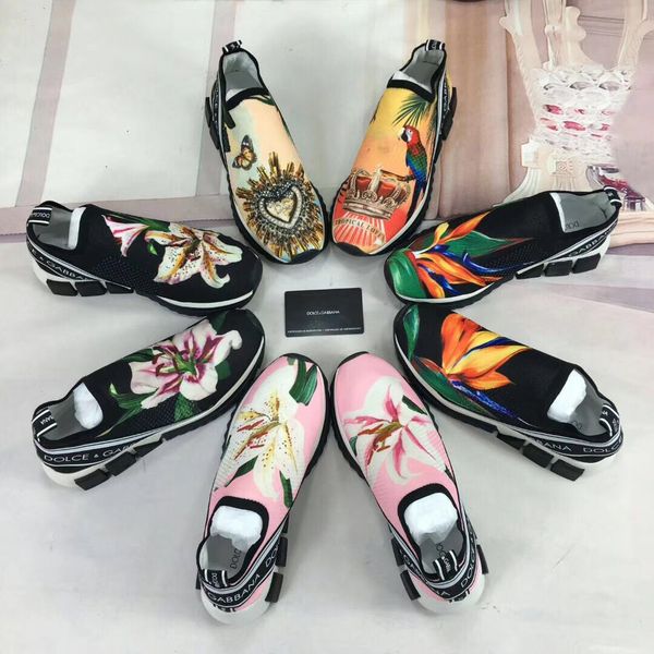 

2019 luxury ca ual de igner men women hoe flying thread knitting multicolor neaker 13 dolce gabbana 13 dolcegabbana 13 dg 35 45 a3, Black;brown