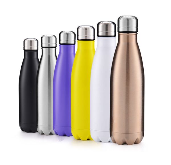 

500ml creative drinkware cola shaped water bottle double walled stainless steel outdoor water bottle christmas gifts