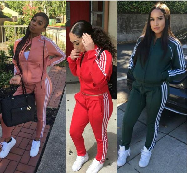 

женщины printed fall костюмы с длинными рукавами повседневные sportwear костюмы нарядах костюмы бегуны наборы ziipper куртки толстовки и брю, Gray