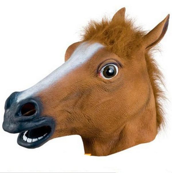 

creepy horse mask head halloween costume theater prop novelty fast dhl from c163