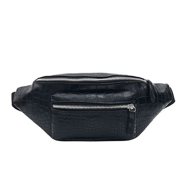 

fashion men's pockets retro solid color crocodile leather bag slung chest bags casual style riÃ±oneras de hombres