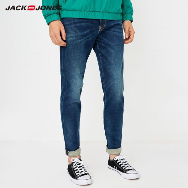 

autumn men's comfortable cotton elastic casual versatile jeans slim fashion menswear 218332582, Blue