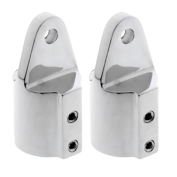 

2x bimini eye end cap fits 25mm pipe stainless steel 316 marine hardware