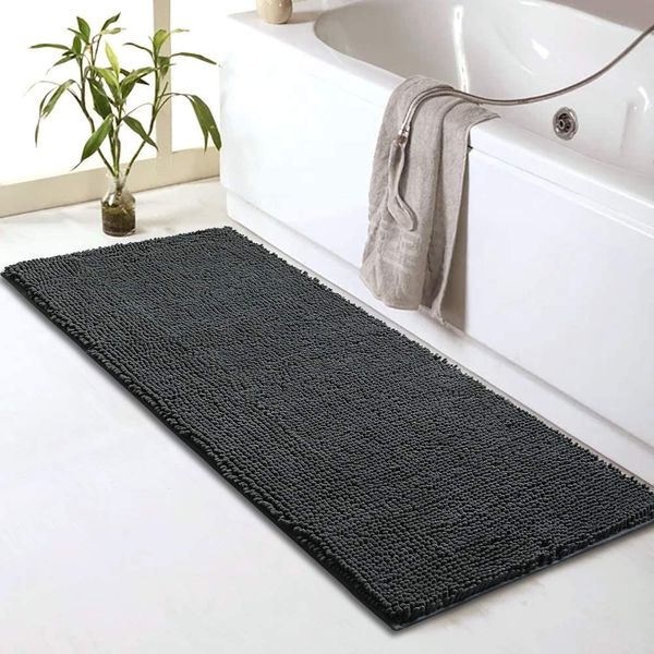 

chenille bathroom rugs runner (59" x 20") - пѬоивоколзий длиннй ковѬик дл ванной, монае ко