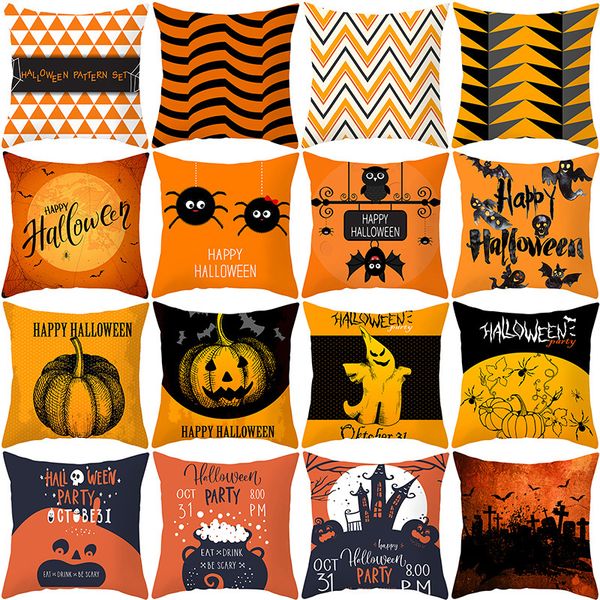 

hallowmas pumpkin square sofa throw pillow case car back cushion decor cover halloween ghost pillows case home decor