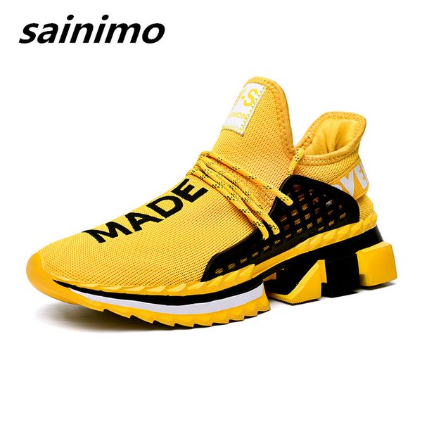 

2019 yellow casual shoes for men fashion sneakers summer spring skidding mans footwear comfortable men's shoes tenis masculino, Black