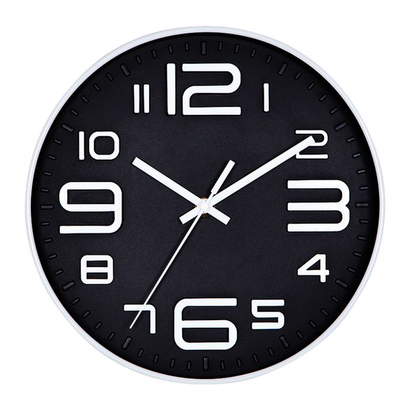 

creative fashion round clock digital simple wall clock modern design bedroom kitchen office silent decorative quartz