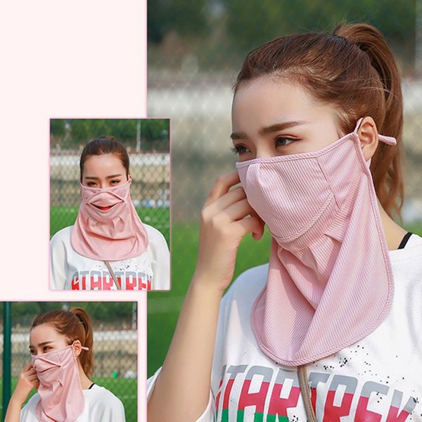 

women face mask lightweight breathable dust-proof neck protector masks polyester half face mask, Black