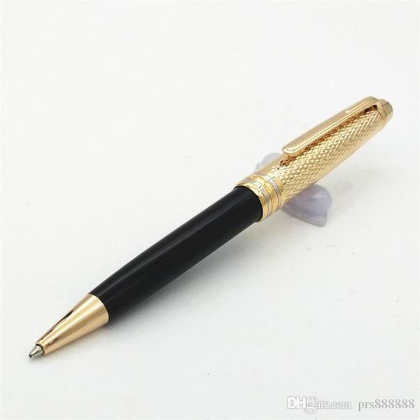 

classic black ballpoint pen luxury golden clip stationery school office supplies brand writing ball pen gift, Blue;orange