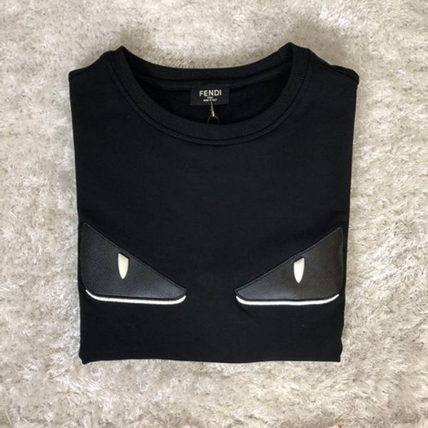

mens sweater solid color pullover sweater with eyes and letter print spring autumn brand mens clothing black asian size m-xxl