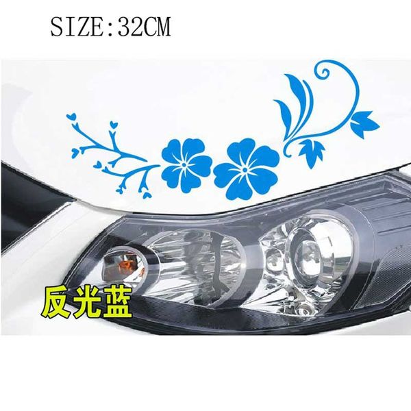 

2pcs/set car body lamp cover stickers modified flower decals
