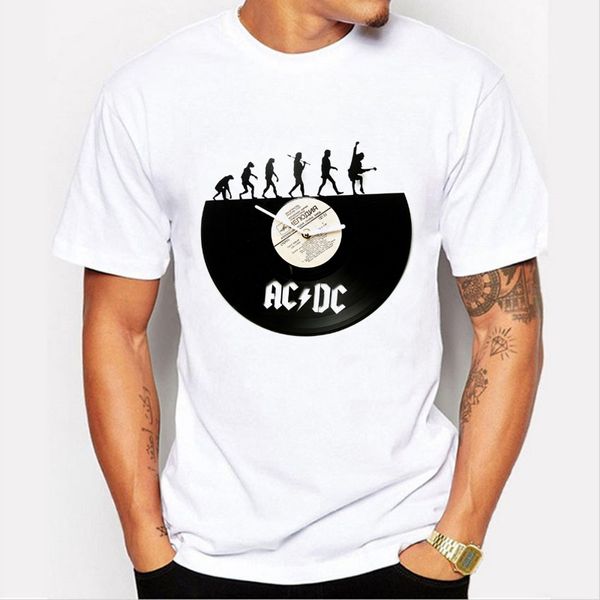 

the evolution ac dc 3d printed summer brand t-shirt men's fashion new style t shirt manufacturers selling brand clothing 83-10#, White;black