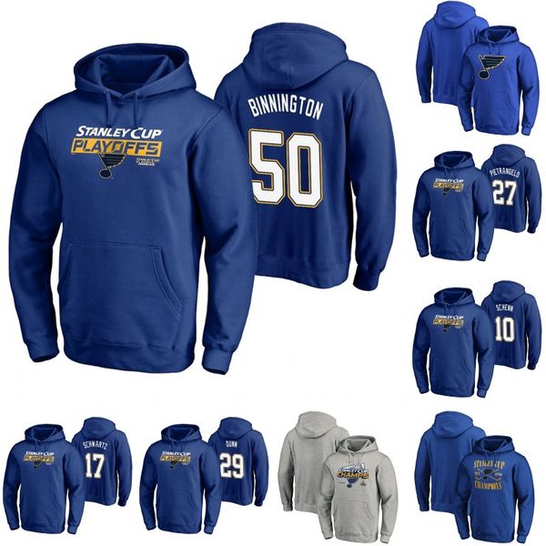 

St. Louis Blues Hoodie 2019 Stanley Cup Champion Patch Binnington Tarasenko Jaden Schwartz Alexander Steen Jake Allen O'Reilly Sweatshirts