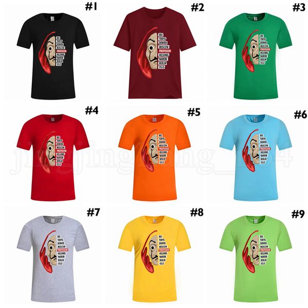 

printed casa di carta women 12 movie t-shirt cartoon la men professore shirts summer tees colors ljjo7104 ltlrw, Black