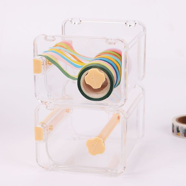 

zt1pc multifunction masking tape cutter small fresh washi tape dispenser storage organizer cutter office stationery wj-xxwj54*