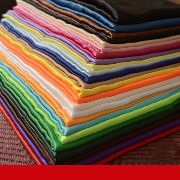 

белый фиолетовый poly атласная материал для одежды накладки подарков мягкая charmeuse diy ручной работы crafts толстые атласная ткань, Black;white