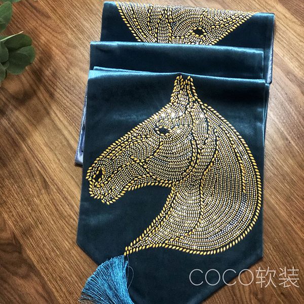 

table runner european-style high-end light luxury table cloth showroom coffee table flag modern sideboard towel cover bed flag end towel