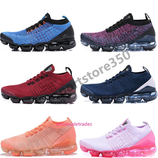 

2019 selling triple black fly 3.0 running shoes pink purple multi-color navy white black volt mens womens sneakers eur36-45
