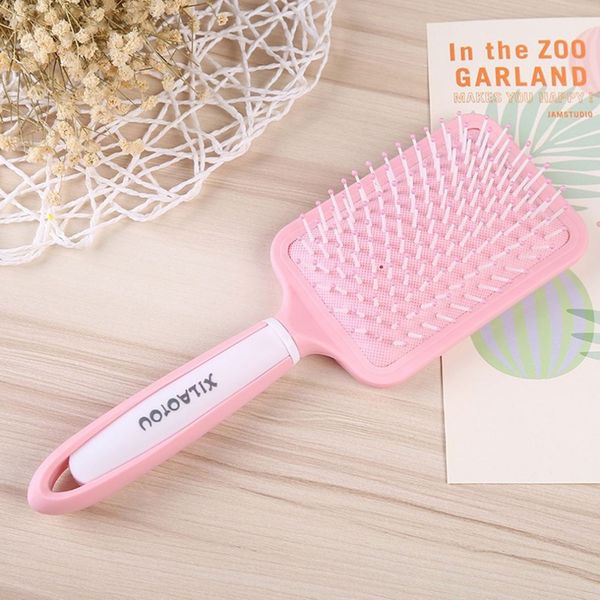 

2018 new airbag large plate comb hair comb plastic nylon silk massage beauty tools factory direct wholesale, Silver