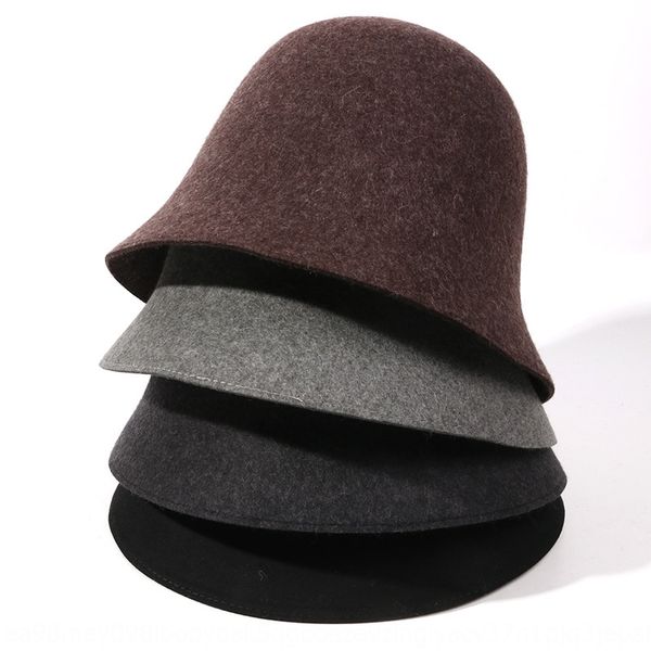 

woolen woolen fisherman bucket hat female all-match solid color light plate bucket hat outdoor travel, Blue;gray
