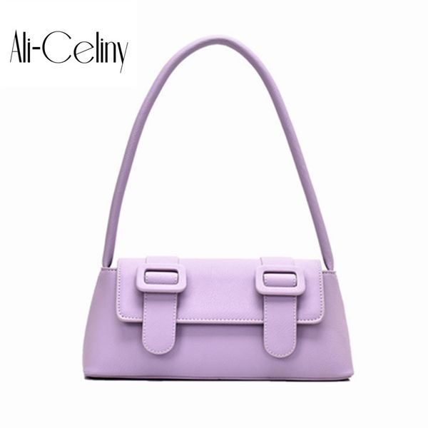 

texture women's bag 2020 new fashion bag shoulder underarm portable french stick