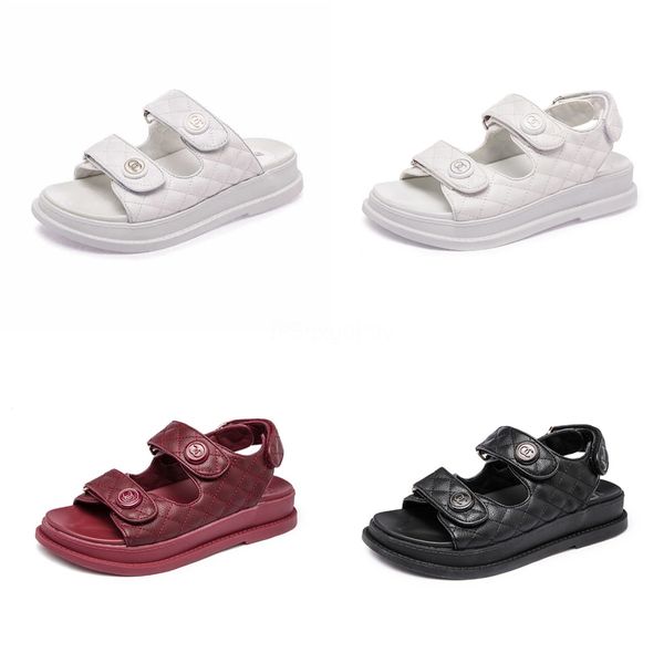 

new 2020 summer women sandals leather women outdoor slippers flat non-slip beach sandals shoes wading sandalias hombre#497, Black