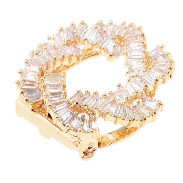 

scarf buckle ring clip holder zircon flower silk scarves jewelry brooches, Gray