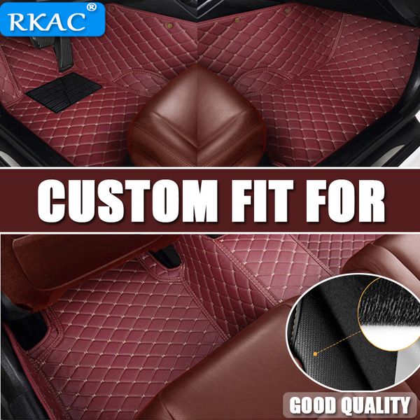 

rkac custom car floor mats for smart all models fortwo forfour leather waterproof car styling accessories interior foot mat
