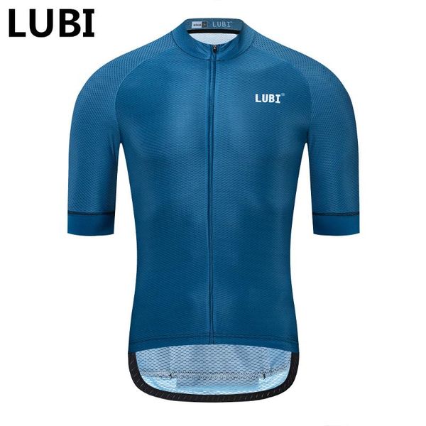 

2020 lubi 7 colors men summer cycling jersey quick dry bike clothing racing mtb bicycle clothes shirt ropa ciclismo uniform, Black;red