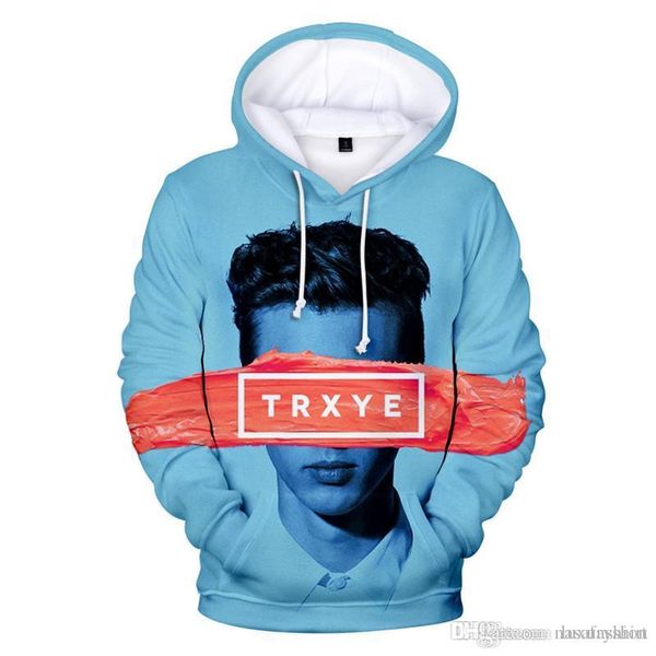 

troye sivan mens hoodies designer 3d print autumn teenager hoodies loose long sleeve couple clothing pullover casual apparel, Black