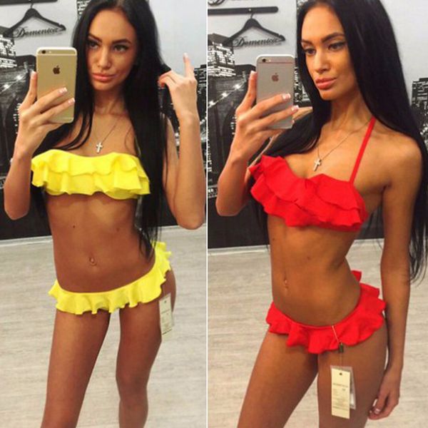 

2018 сексуальные женщины бикини набор рябить купальник сплошной низкой талией пляжная одежда купальники пуш-ап монокини бюстгальтер женский, White;black