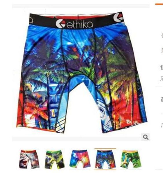 

designer random color ethika mens boxer underwear random styles sports hip hop rock excise underwear skateboard street fashion quick dry, Black;white