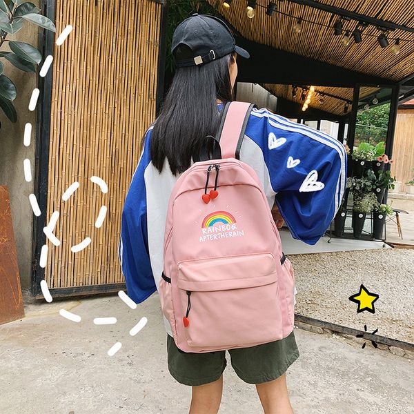 

cartoon little rainbow ladies backpack