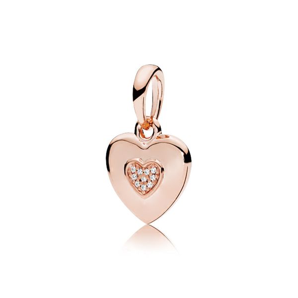 

новый 100% стерлингового серебра 925 387376c zrose логотип сердце ожерелье кулон изысканный благородный оригинальные женские ювелирные издел, Black