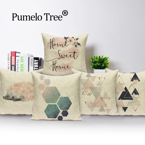 

geometric animal cushion decorative pillows dropshipping cushion cover linen deer simple cushions home decor pillow cover