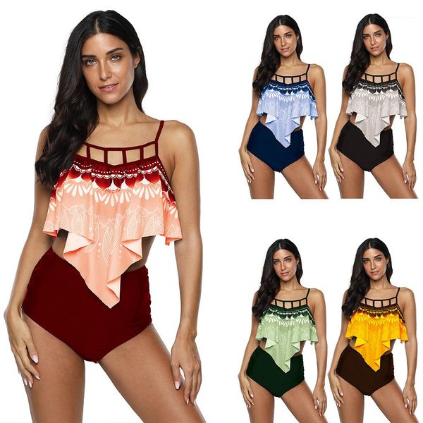 

designer bathing suit fashion famale swimsuit womens ruffled swimsuit summer backless casual plus size, White;black