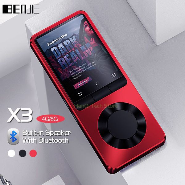 

benjie x3 metal bluetooth mp3 portable audio 4gb 8gb music player with built-in speaker fm radio,recorder,e-book,clocklow price