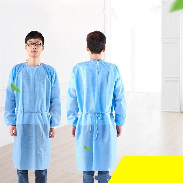 

disposable isolation clothes pp non woven fabrics lace up antistatic protective clothing thickening surgical gown 7tw e1