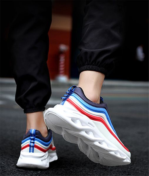 

with box 2019 new wild breathable fashion designer shoes sneakers tri-color stitching sneakers men's lightweight running shoes 40-45