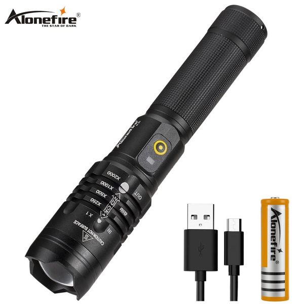 

alonefire h31 xhp50.2 светодиодный фонарик usb аккумуляторная масштабируемые тактический фонарик водонепроницаемый кемпинг рыбалка лампы упр