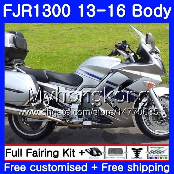 Kit per YAMAHA FJR1300 A FJR1300A FJR1300 13 16 247HM.9 FJR-1300A FJR 1300 13 14 15 16 FJR-1300 Nuovo argentato tutto 2013 2014 2015 2016 Carenatura