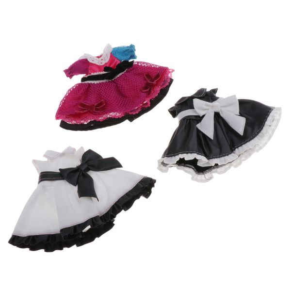 

3pieces 1:6 dolls dress for blythe for momoko doll dress up accessories