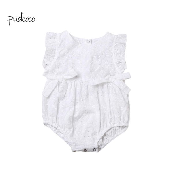 

pudcoco new brand kids newborn baby girl floral hollow out one pieces jumpsuit outfit 0-24m, Blue
