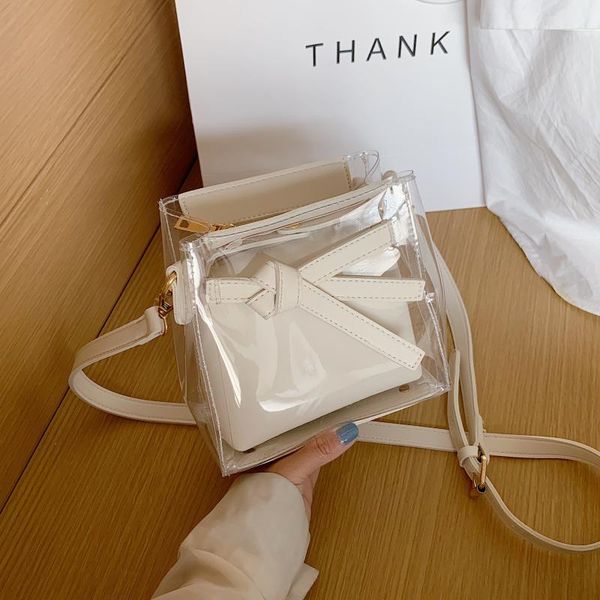 

transparent female bag 2020 summer new fashion wild mother-child bag foreign one-shoulder messenger jelly