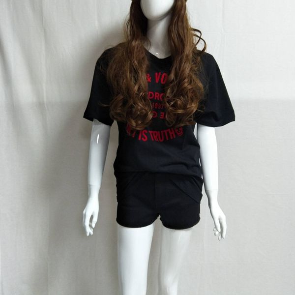 

women t-shirt summer new women's cotton short sleeve letter print short sleeve t-shirt, White