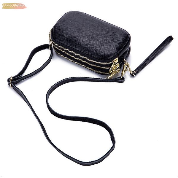 

genuine leather mini shoulder bags women wristlet lady handbag and clutch purse messenger bags small