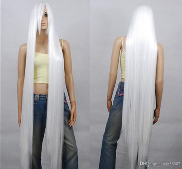 

hair wig 150cm white heat styleable extra long cosplay wigs, Black;brown