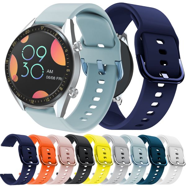 

20mm 22mm watch bracelet for huawei watch gt 42mm 46mm sport silicone replacement band wristband for amazfit gts/gtr 42mm 47mm, Black;brown